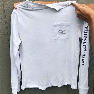 vineyard vines white long sleeve shirt